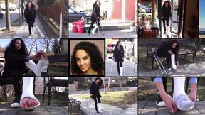 Rita Term SLWC Crutching to the Store and Warming Her Casted Toes (in HD 1920X1080)