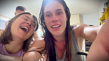 Kinky Mary’s Intimate Kitchen Threesome with Her Tattooed Friend