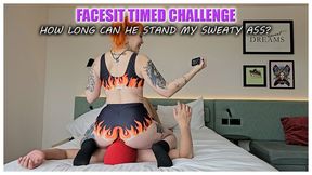 Mel Fire counts down while face sitting on her sub (720 EN) - Face Sitting - Submissive - Slave Training - Ass Worship - Female Domination - Humiliation