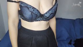 Just me, my mask, and my big tits a solo session