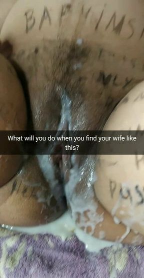 What would you do if you found your wife after a gangbang like this?