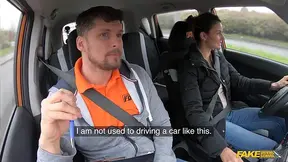 Bad Driver gets a sloppy bj to pass final test at Fake Driving School
