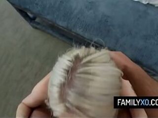 Slim honey POV sex untill climax with her stepdad