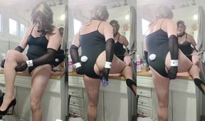 Patty Crossdresser Bunny Ass Destroyed Dildo Gush Cum Flood