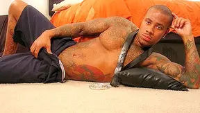 Tattooed Beau Strokes His Perfect Cock - Hot Dudes Over 30