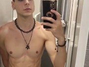 Banned TikTok - hung skinny eboy teen showing soft dick print in public at music festival