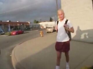 Blond Older Whore Fingers Leaking Vagina and Licks Clean