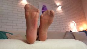 Amber Use Slave As Footrest - Tan Pantyhose - Full