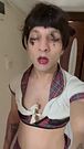 SissyCDLuna Cumwalk Messy Face Ruined Makeup Exposing Public Stairs