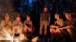 Cute boys make out then get fucked raw by hung scoutmaster