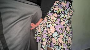 She Grabs the Penis of a Stranger with a Huge Erection.