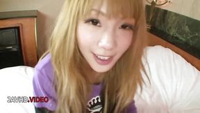 Wild Japanese Saki Oshiro seduces giving oral sex then rides him like crazy