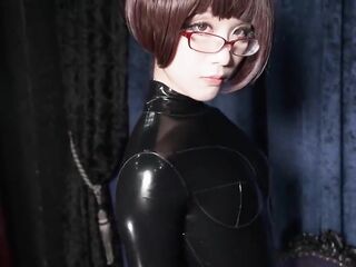 eri kitami latex catsuit