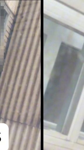 I go out on the balcony with my big uncut soft cock hanging... I'm sure someone is watching me...   Clip 2