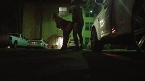 Thick BBW Wife in Lingerie in Public Hotel Parking Lot! Badblondiemonroe