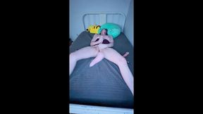 tgirl plays with her own clone a willy