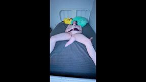 tgirl plays with her own clone a willy