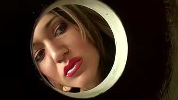 Luxxx May Deep Throats Glory Hole Cock