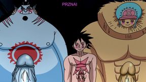 Horny Bonney Had Group Sex with Luffy, Jinbe and Chopper on Egghead Island(one Piece)