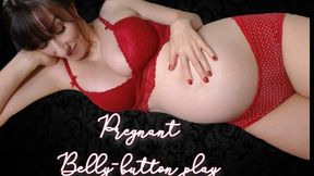 Belly Button in Red Lingerie wmv