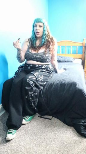 Human Ashtray Training: Cig Out on Tongue, Smoke Fed Down My Slave's Throat