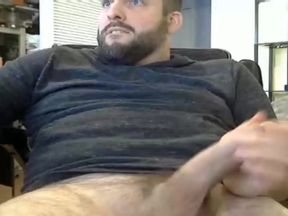 Straight is jerked off by cam with big fat cock
