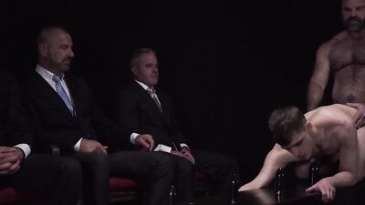 Watch how Bishop Angus dominates and breeds his submissive raw with his expert tongue