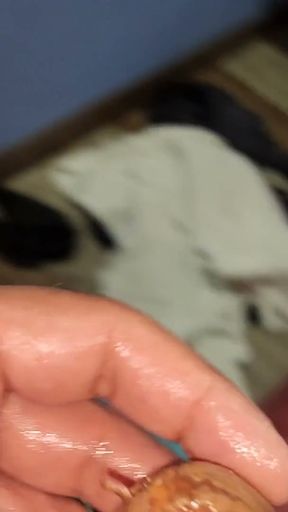 My owner further ruins my asshole and eats chocolate from it   Clip 1