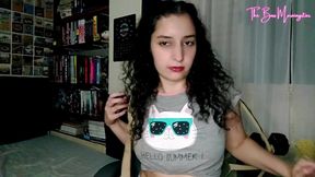 Latina beauty with big ass and perfect body teases with wet pussy and anal plug