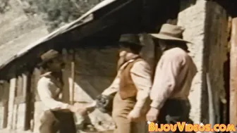 Vintage gay cowboys in hardcore foursome blowjob and anal orgy