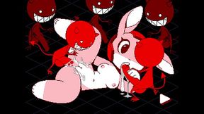 Cherry Bunny Demon Hunter gets a double cumshot