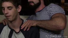Bearded Jaxton Wheelers cock will do anything to drill Sam Truitts lovely ass