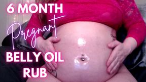 6 Month Pregnant Belly Oil Rub