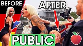 Silicon-tits Milf Fucks Stranger On Stairs (public) - Sophie Logan