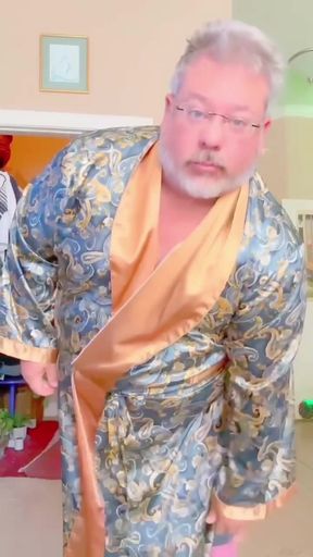 Big Cock under his robe