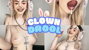 Cute Clown Tongue Drools & Spit Play (FREE FOR SUBS)