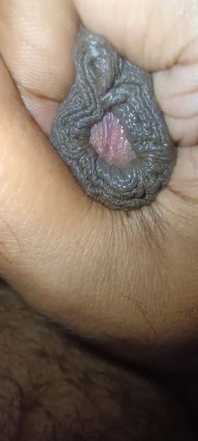 Big black thick top hard cock jerking precum rubbing loud moaning