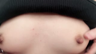 I pinch her sensitive nipples and nipple masturbation / I imagine getting erected and being blamed on the nipples and with just the nipples //