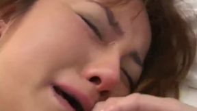 Busty Asian GF gives a blowjob and gets pounded hard