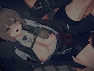 [Beauties' Frontline two] - Cheyanne "TACTICAL BREACH" (Tied T-Doll & POV Sandwich double penetration) (4K/60FPS) - (Tactical Doll Lesson)