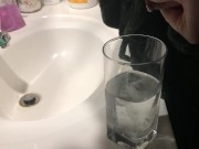 Lactating in a cup
