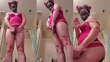 Pussless FetLifeKitty CumPlay in Pink Babydoll