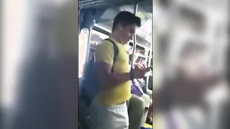 Amateur Twink Shows Off Big Bulge on Metro
