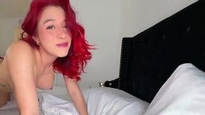 Redhead slut seduces her stepdaddy's best friend