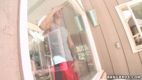 Stepmom Veronica Avluv gets kinky with stepson Chris Strokes in the sun!