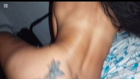 Homemade, fucking my stepfather&amp;#039;s girlfriend while he rests in his room