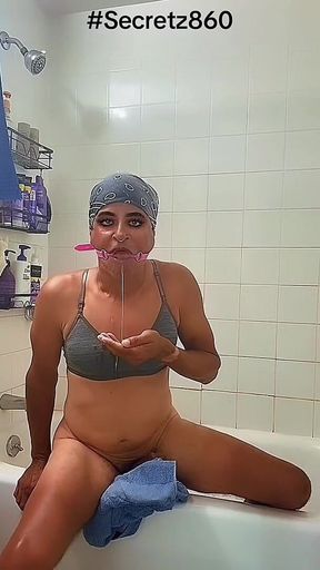 Kris Reelz - Self Face Spit,agagging on a Mouth Ring