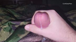 Dry Jerkoff Session with Massive Cumshot and Slow Motion Replay