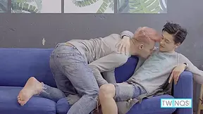 Horny Boy Oliver Earns A Load Of Logans Cum On His Chest!