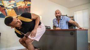 Stepson and his BFF (Zario Travezz, Calix Rivera) fucked by stepdad Drew Sebastian